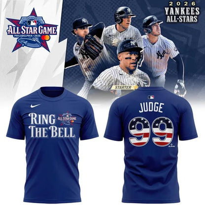 2026 All-Star Game Men's American League Aaron Judge Blue Name & Number T-Shirt
