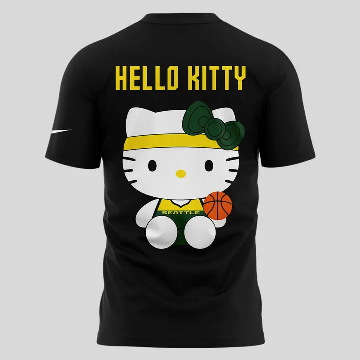 Limited Edition Seattle Storm x Hello Kitty Night Black Tshirt 2026
