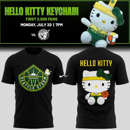 Limited Edition Seattle Storm x Hello Kitty Night Black Tshirt 2026
