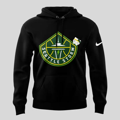 Limited Edition Seattle Storm x Hello Kitty Night Black Hoodie 2026