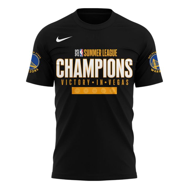 Golden State Warriors 2026  Summer League Champions Black T-Shirt