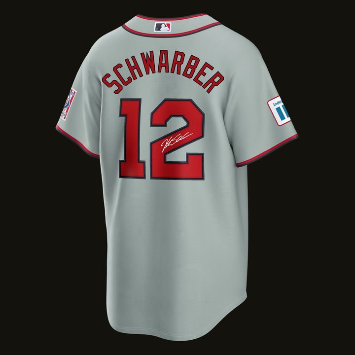 Kyle Schwarber Philadelphia Phillies 2026 Field of Dreams Stadium Jersey - Gray - Signature