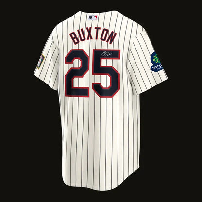 Byron Buxton Minnesota Twins 2026 Field of Dreams Stadium Jersey - Cream - Signature