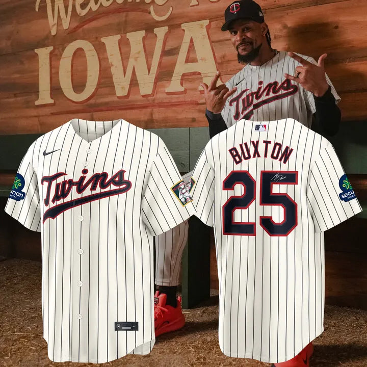 Byron Buxton Minnesota Twins 2026 Field of Dreams Stadium Jersey - Cream - Signature
