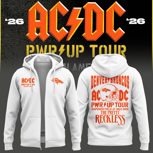 Exclusive Version Denver Broncos x PWR/UP TOUR Zip Hoodie 2026