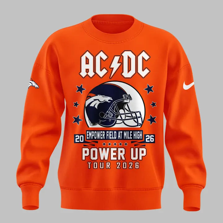 Limited Edition AC/DC x Denver Broncos - Power Up Tour 2026 Sweatshirt