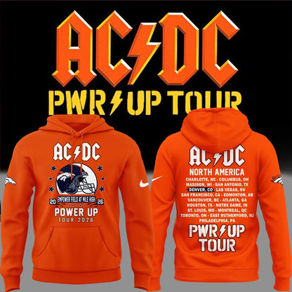 Newest Hoodie AC/DC x Denver Broncos - Power Up Tour 2026 Hoodie