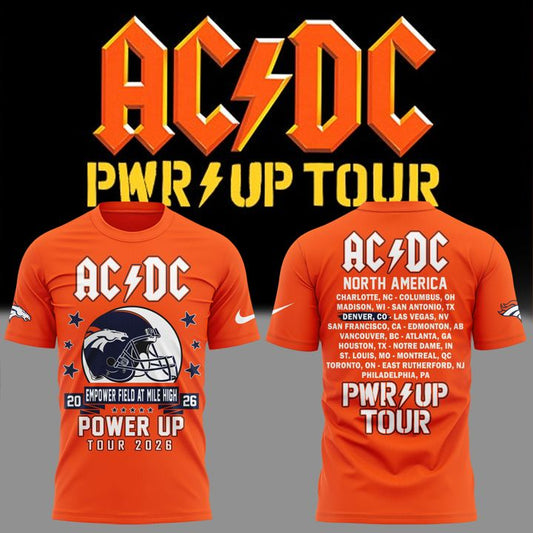 03.06. Special Shirt AC/DC x Denver Broncos - Power Up Tour 2026 T-Shirt