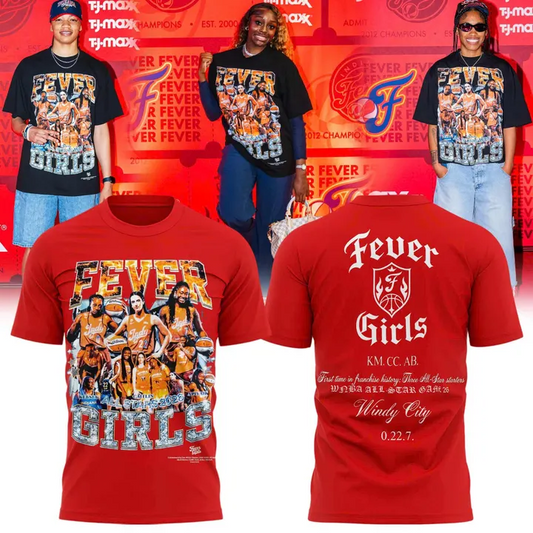 Limited Edition All Stars 2026 Indiana Fever Girls T-shirt
