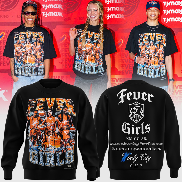Limited Edition All Stars 2026 Indiana Fever Girls SWEATSHIRT