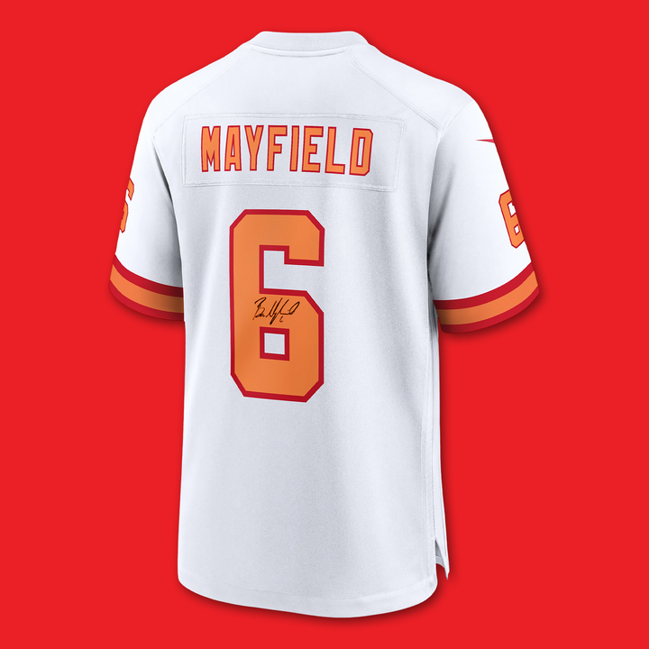 Unisex '76 Tampa Bay Buccaneers Baker Mayfield White Player Game Jersey - Signature