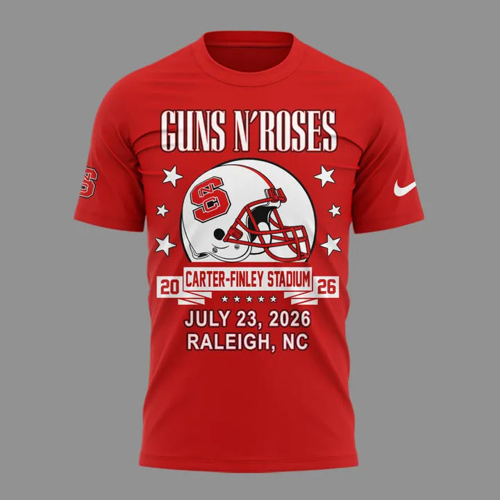 Guns N' Roses x NC State Football - World Tour 2026 T-Shirt