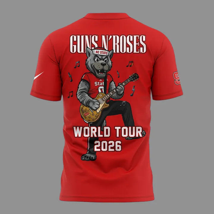 Guns N' Roses x NC State Football - World Tour 2026 T-Shirt