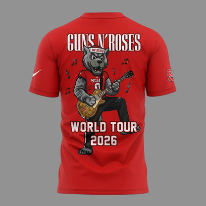 Guns N' Roses x NC State Football - World Tour 2026 T-Shirt