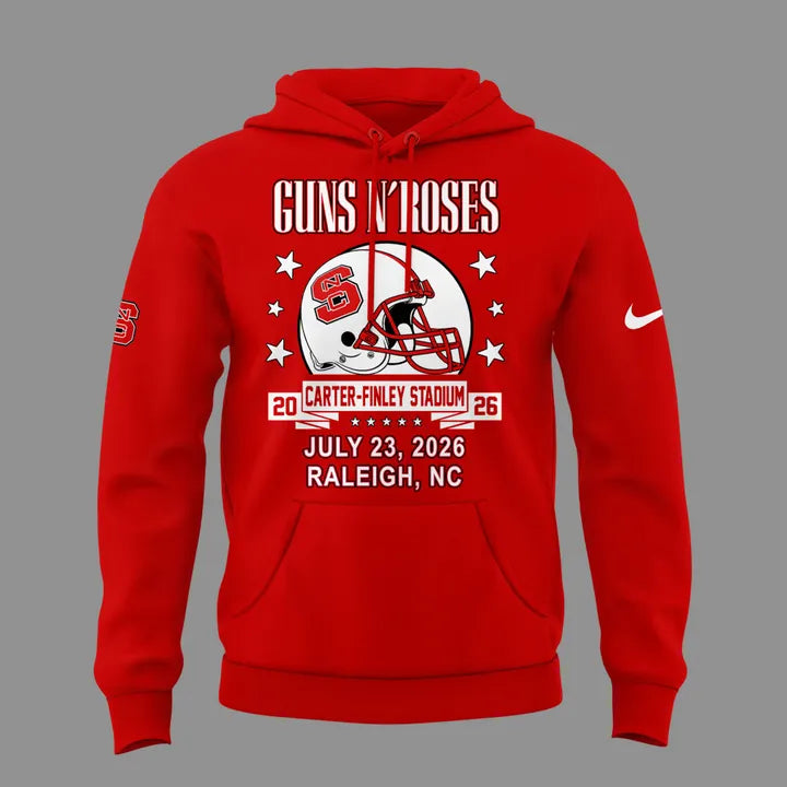 New Hoodie Guns N' Roses x NC State Football - World Tour 2026 Hoodie