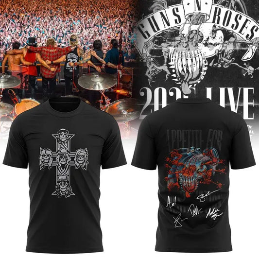 Perfect Edition Guns N' Roses x NC State Football - World Tour 2026 T-Shirt