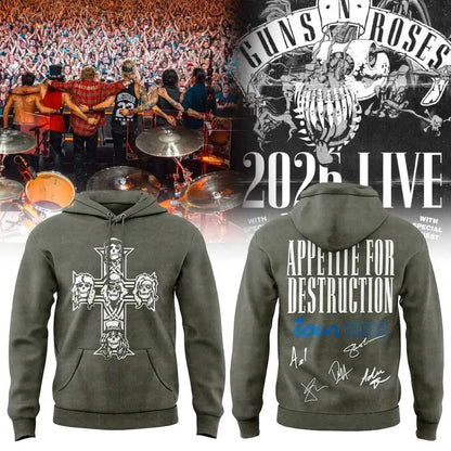 Hoodie Guns N' Roses x NC State Football - World Tour 2026 Hoodie