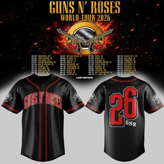 New Shirt Guns N' Roses x NC State Football - World Tour 2026 Jersey