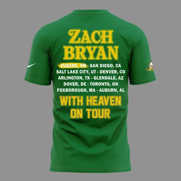 Pefect Shirt Zach Bryan x Oregon Football - With Heaven On Tour 2026 T-Shirt