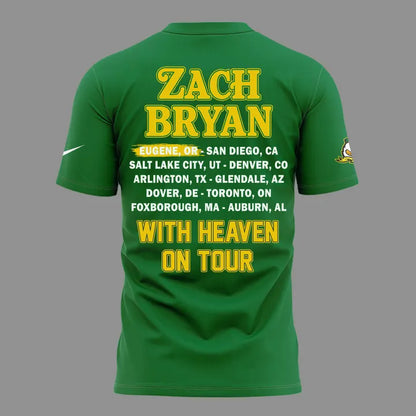 Pefect Shirt Zach Bryan x Oregon Football - With Heaven On Tour 2026 T-Shirt