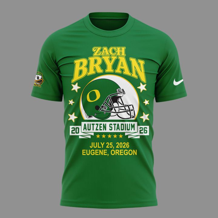 Special Zach Bryan x Oregon Football - With Heaven On Tour 2026 T-Shirt