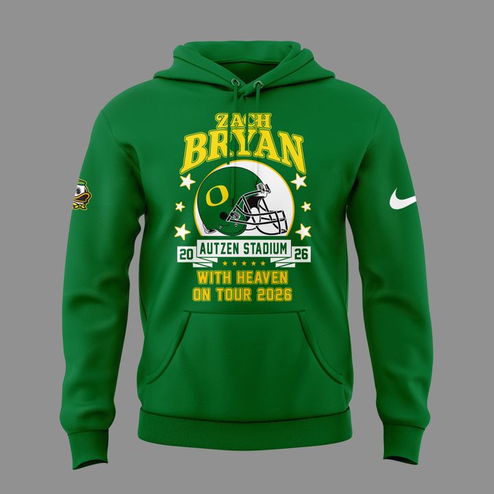Hoodie Zach Bryan x Oregon Football - With Heaven On Tour 2026 Hoodie