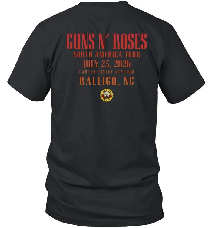 Guns N' Roses - World Tour 2026 At Carter-Finley Stadium T-Shirt
