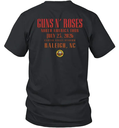 Guns N' Roses - World Tour 2026 At Carter-Finley Stadium T-Shirt