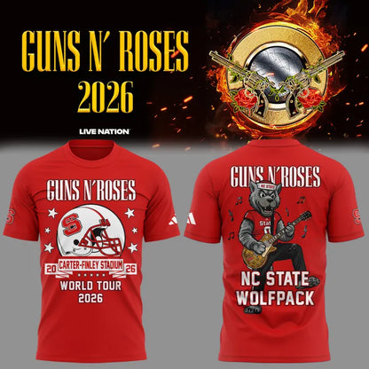 New Shirt Guns N' Roses x NC State Football - World Tour 2026 T-Shirt