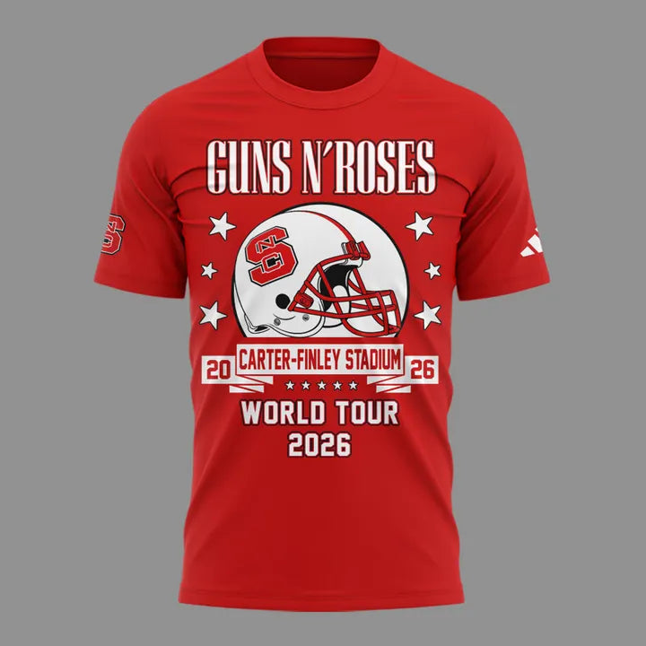 New Shirt Guns N' Roses x NC State Football - World Tour 2026 T-Shirt