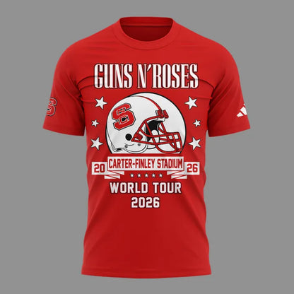 New Shirt Guns N' Roses x NC State Football - World Tour 2026 T-Shirt
