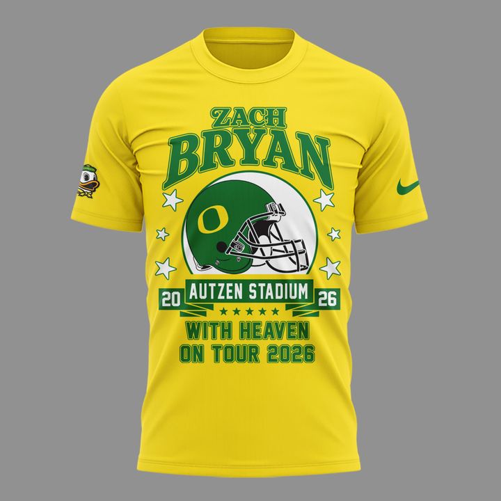 Special Zach Bryan x Oregon Football - With Heaven On Tour 2026 T-Shirt