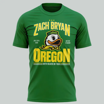Perfect Shirt Zach Bryan x Oregon Football - With Heaven On Tour T-Shirt