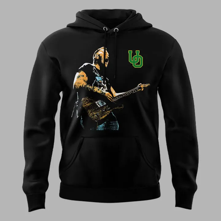 Black Hoodie Zach Bryan x Oregon Football - With Heaven On Tour Hoodie