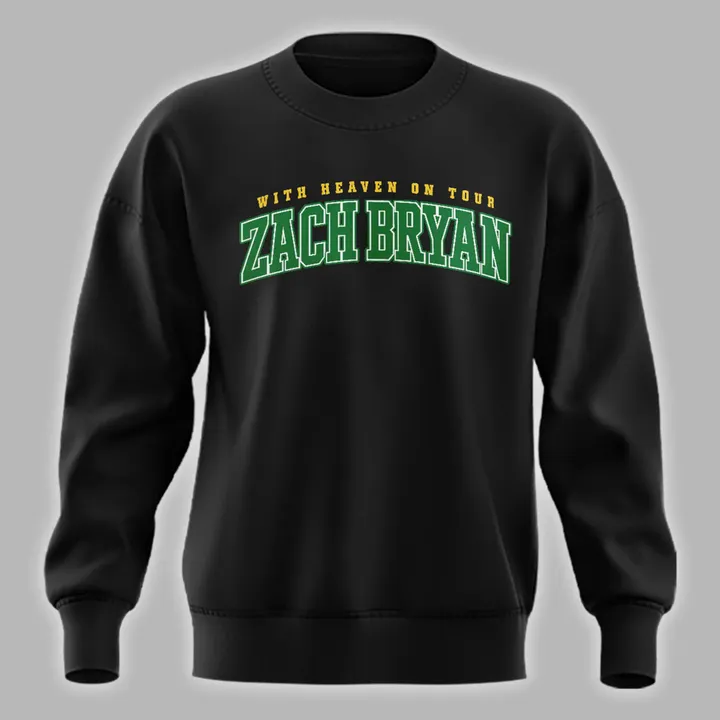 Perfect Sweatshirt Zach Bryan x Oregon Football - With Heaven On Tour 2026 Sweatshirt