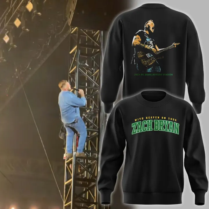 Perfect Sweatshirt Zach Bryan x Oregon Football - With Heaven On Tour 2026 Sweatshirt