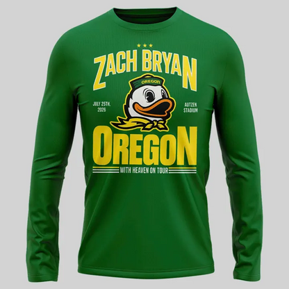 Perfect Long Tee Zach Bryan x Oregon Football - With Heaven On Tour Long Tee