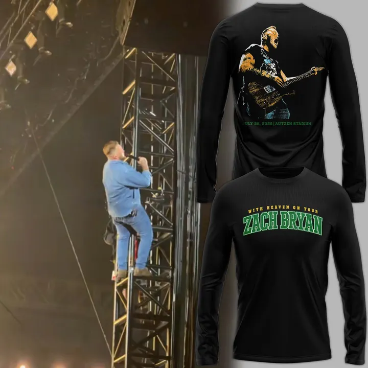 Limited Long Tee Zach Bryan x Oregon Football - With Heaven On Tour Long Tee