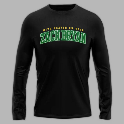 Limited Long Tee Zach Bryan x Oregon Football - With Heaven On Tour Long Tee