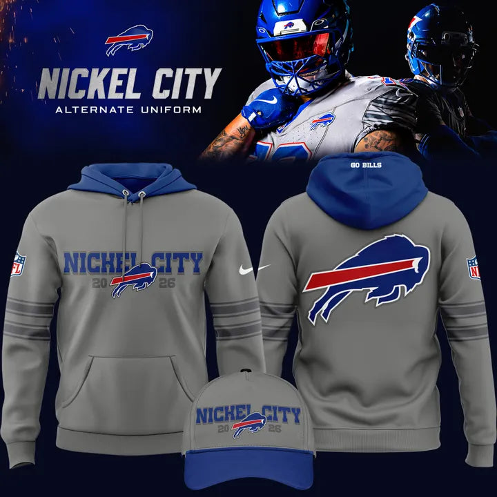 Nike Gray Buffalo Bills Nickel City Game Hoodie