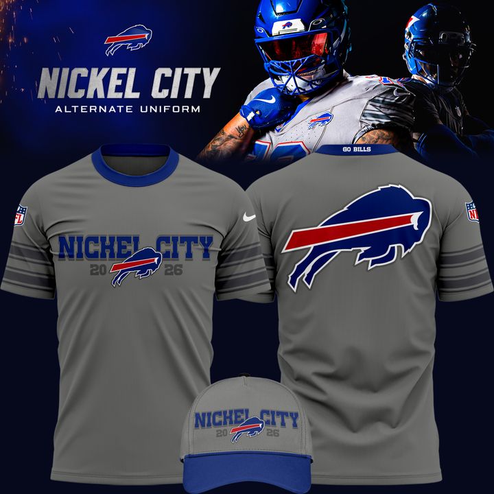 Nike Gray Buffalo Bills Nickel City Game Tee