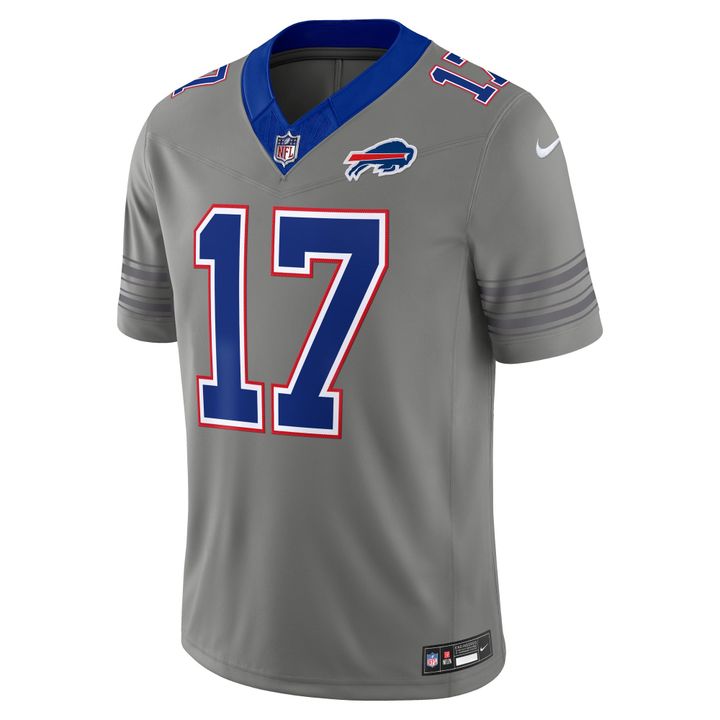Men's Nike Josh Allen Gray Buffalo Bills Nickel City Vapor F.U.S.E. Stitched Limited Jersey