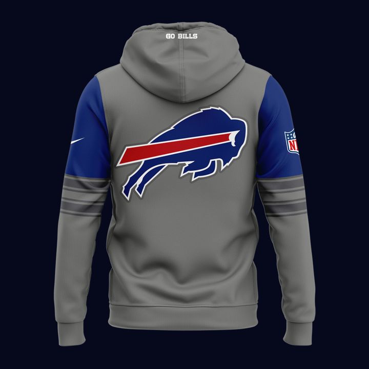 Nike Gray Blue Buffalo Bills Nickel City Game Hoodie