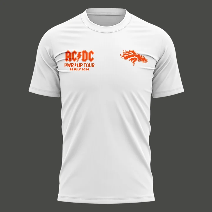 05.06. White Shirt AC/DC - Exclusive Denver Event Shirt - Power Up Tour 2026 T-Shirt