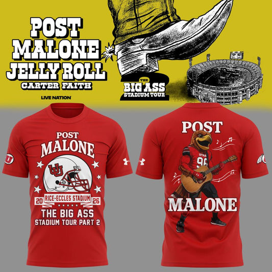 Post Malone x Utah Football - THE BIG ASS Stadium Tour Part 2 T-Shirt