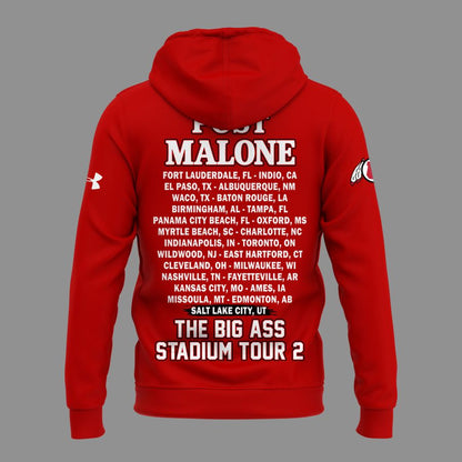 Limited Edition Post Malone x Utah Football - THE BIG ASS Stadium Tour Part 2 Hoodie
