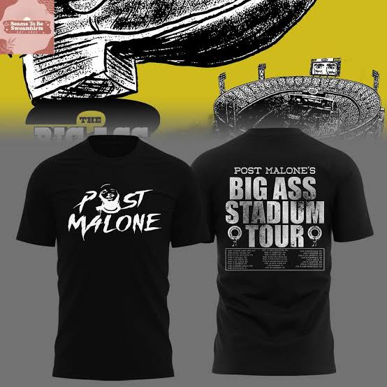 Black Shirt Post Malone x Utah Football - THE BIG ASS Stadium Tour Part 2 T-Shirt