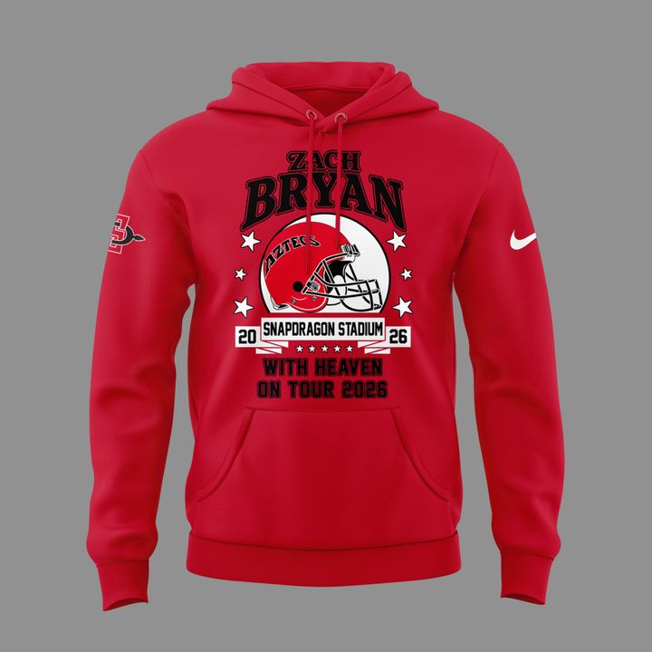New Hoodie Zach Bryan x San Diego State Football - With Heaven On Tour 2026 Hoodie