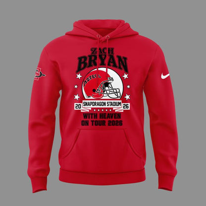 New Hoodie Zach Bryan x San Diego State Football - With Heaven On Tour 2026 Hoodie