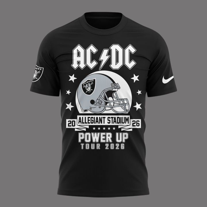 New Shirt AC/DC x Las Vegas Raiders - Power Up Tour 2026 T-Shirt